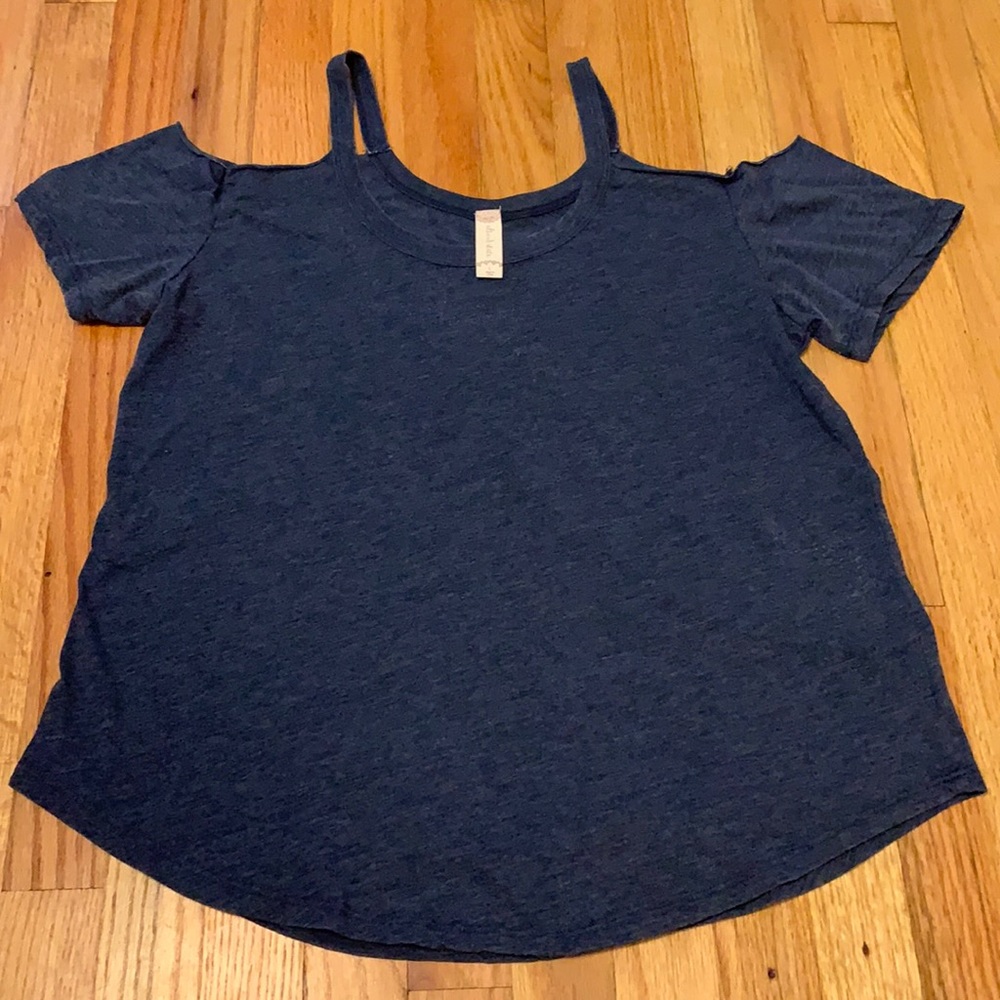 Altard state Jean colored open shoulder tank